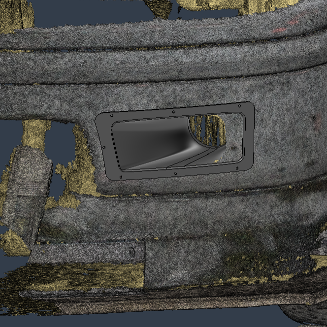 3d scan and design of brake duct vent