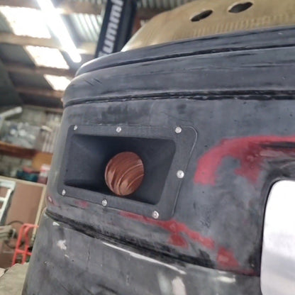 installed brake duct vent on ek civic bumper